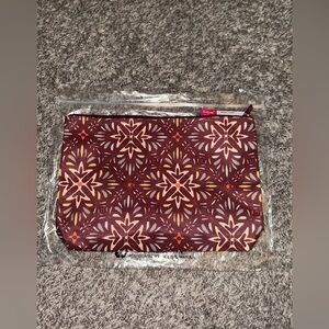 Thirty-One Zipper Pouch Fall Hues Geo 12 x 8